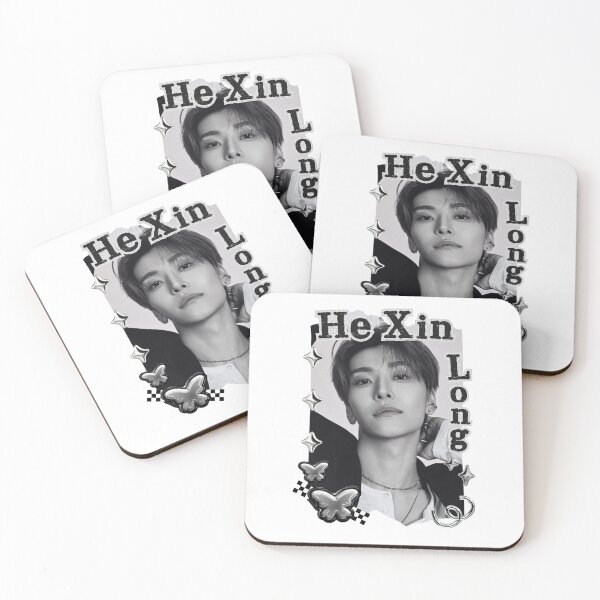 Item preview, ALPHA DRIVE ONE (ALD1) He Xin Long (贺鑫隆) (Xinlong) (씬롱) Global KPOP Boy Group Black and White Collage Digital Art Portrait designed and sold by AJUNICE STUDIO.