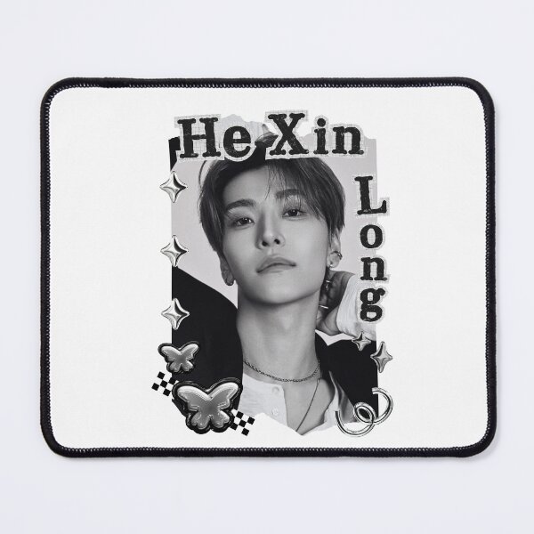 Item preview, ALPHA DRIVE ONE (ALD1) He Xin Long (贺鑫隆) (Xinlong) (씬롱) Global KPOP Boy Group Black and White Collage Digital Art Portrait designed and sold by AJUNICE STUDIO.