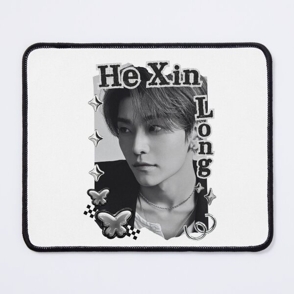 Item preview, ALPHA DRIVE ONE (ALD1) He Xin Long (贺鑫隆) (Xinlong) (씬롱) Global KPOP Boy Group Black and White Collage Digital Art Portrait designed and sold by AJUNICE STUDIO.