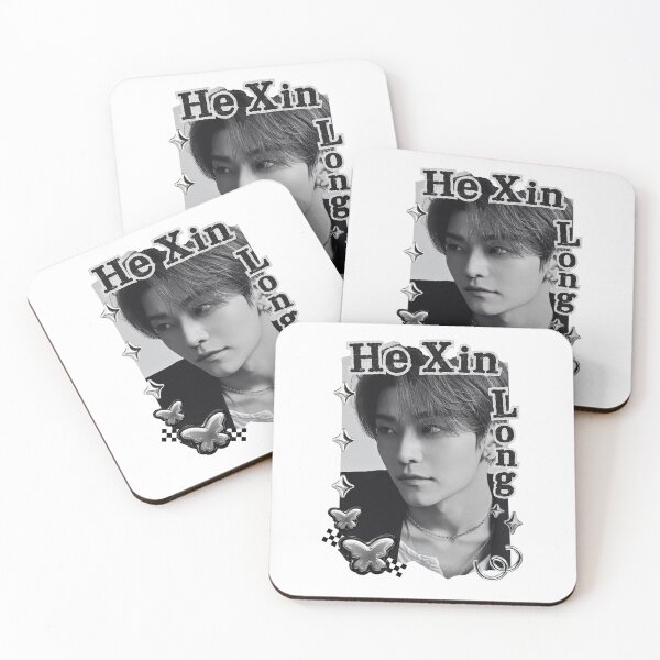 Item preview, ALPHA DRIVE ONE (ALD1) He Xin Long (贺鑫隆) (Xinlong) (씬롱) Global KPOP Boy Group Black and White Collage Digital Art Portrait designed and sold by AJUNICE STUDIO.