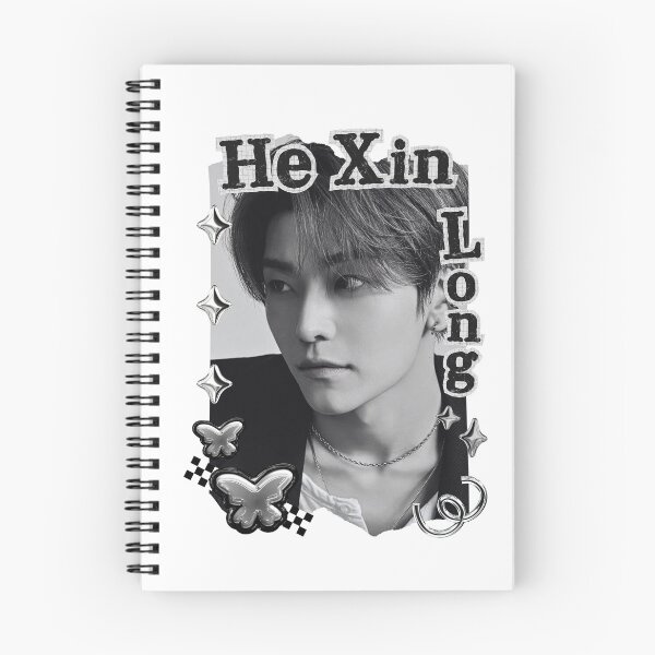 Item preview, ALPHA DRIVE ONE (ALD1) He Xin Long (贺鑫隆) (Xinlong) (씬롱) Global KPOP Boy Group Black and White Collage Digital Art Portrait designed and sold by AJUNICE STUDIO.