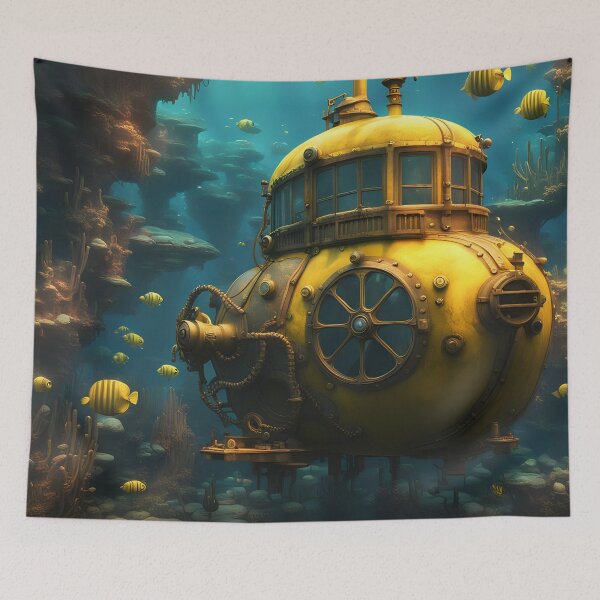 Item preview, Yellow Submarine Adventure Beneath the Waves designed and sold by PawPrintedArt.