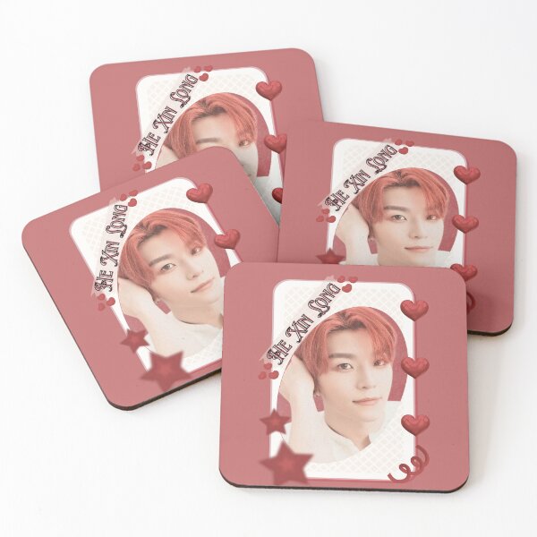 Item preview, ALPHA DRIVE ONE (ALD1) He Xin Long (贺鑫隆) (Xinlong) (씬롱) Global KPOP Boy Group Card Red Aesthetic Collage Design designed and sold by AJUNICE STUDIO.