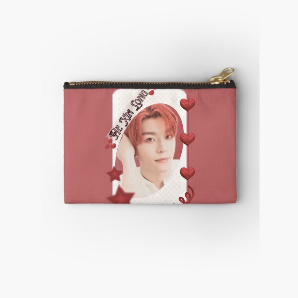 Item preview, ALPHA DRIVE ONE (ALD1) He Xin Long (贺鑫隆) (Xinlong) (씬롱) Global KPOP Boy Group Card Red Aesthetic Collage Design designed and sold by AJUNICE STUDIO.