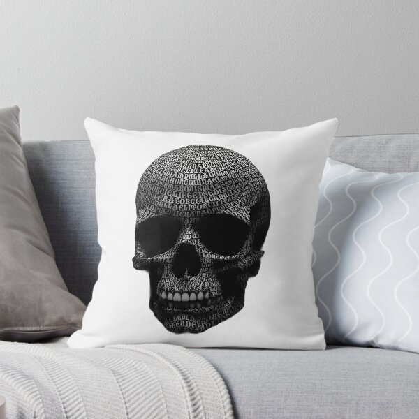 Item preview, Black Typography Skull Art Memento Mori designed and sold by ITS-MY-SELF.