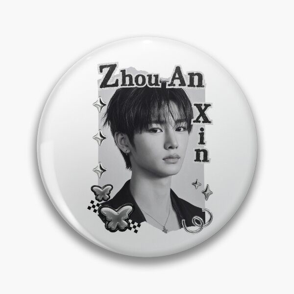Item preview, ALPHA DRIVE ONE (ALD1) Zhou An Xin (周安信) (Anxin) (안신) Global KPOP Boy Group Black and White Collage Digital Art Portrait designed and sold by AJUNICE STUDIO.
