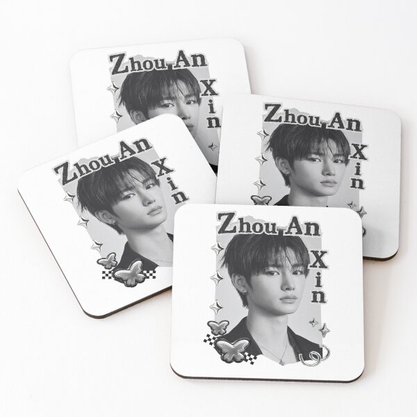 Item preview, ALPHA DRIVE ONE (ALD1) Zhou An Xin (周安信) (Anxin) (안신) Global KPOP Boy Group Black and White Collage Digital Art Portrait designed and sold by AJUNICE STUDIO.