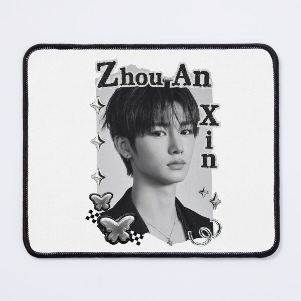 Item preview, ALPHA DRIVE ONE (ALD1) Zhou An Xin (周安信) (Anxin) (안신) Global KPOP Boy Group Black and White Collage Digital Art Portrait designed and sold by AJUNICE STUDIO.