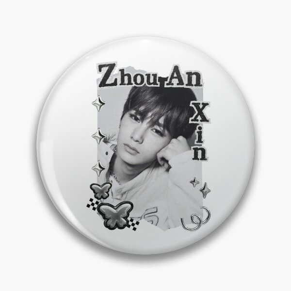 Item preview, ALPHA DRIVE ONE (ALD1) Zhou An Xin (周安信) (Anxin) (안신) Global KPOP Boy Group Black and White Collage Digital Art Portrait designed and sold by AJUNICE STUDIO.
