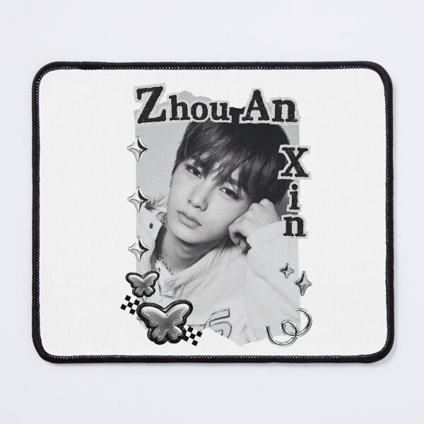 Item preview, ALPHA DRIVE ONE (ALD1) Zhou An Xin (周安信) (Anxin) (안신) Global KPOP Boy Group Black and White Collage Digital Art Portrait designed and sold by AJUNICE STUDIO.