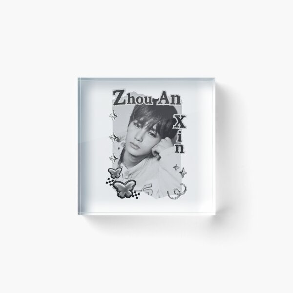 Item preview, ALPHA DRIVE ONE (ALD1) Zhou An Xin (周安信) (Anxin) (안신) Global KPOP Boy Group Black and White Collage Digital Art Portrait designed and sold by AJUNICE STUDIO.