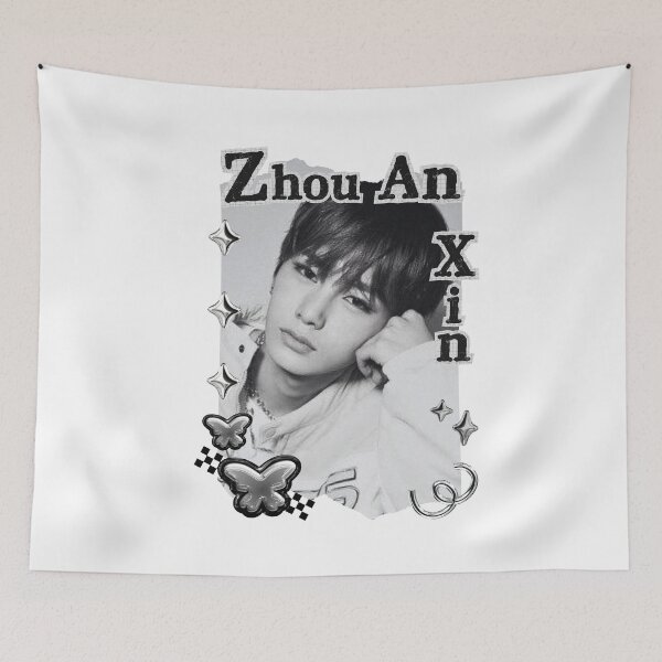 Item preview, ALPHA DRIVE ONE (ALD1) Zhou An Xin (周安信) (Anxin) (안신) Global KPOP Boy Group Black and White Collage Digital Art Portrait designed and sold by AJUNICE STUDIO.