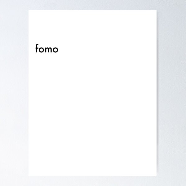 Item preview, fomo black designed and sold by minimalistdesign.