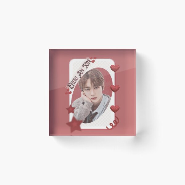 Item preview, ALPHA DRIVE ONE (ALD1) Zhou An Xin (周安信) (Anxin) (안신) Global KPOP Boy Group Card Red Aesthetic Collage Design designed and sold by AJUNICE STUDIO.
