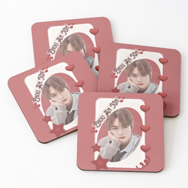 Item preview, ALPHA DRIVE ONE (ALD1) Zhou An Xin (周安信) (Anxin) (안신) Global KPOP Boy Group Card Red Aesthetic Collage Design designed and sold by AJUNICE STUDIO.