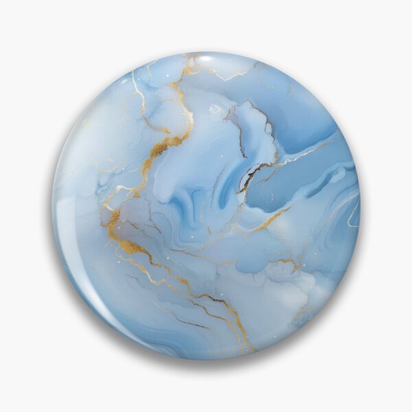 Item preview, Blue Marble Ink Sky White Gold Fluid Abstract Ocean Stone Texture designed and sold by MysticMarble.