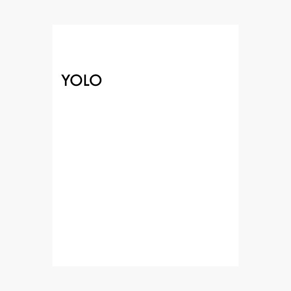 Item preview, YOLO black designed and sold by minimalistdesign.