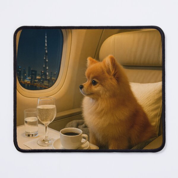 Item preview, 10/10 – Vacation Started Perfectly (AI Pomeranian Traveler) designed and sold by TsvietkovaArt.
