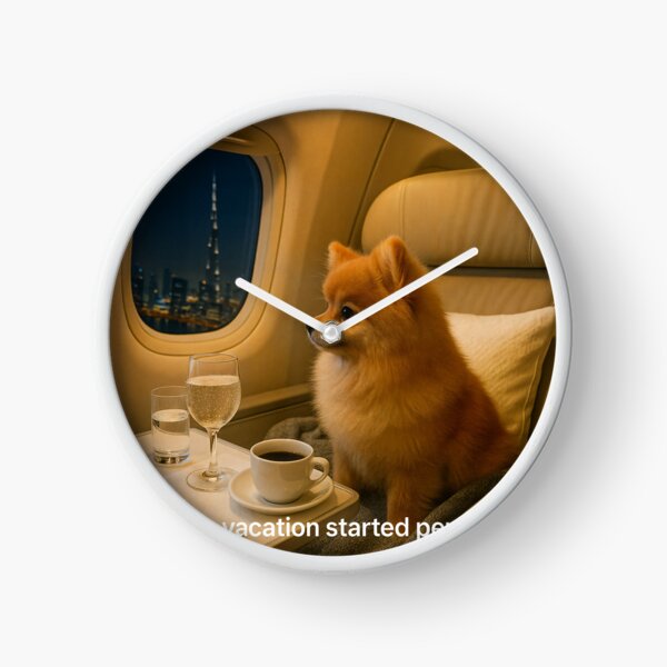 Item preview, 10/10 – Vacation Started Perfectly (AI Pomeranian Traveler) designed and sold by TsvietkovaArt.