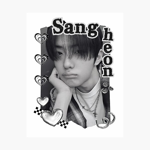 Item preview, ALPHA DRIVE ONE (ALD1) Sanghyeon (상현) (Chung Sang Hyeon) (정상현) Global KPOP Boy Group Black and White Collage Digital Art Portrait designed and sold by AJUNICE STUDIO.