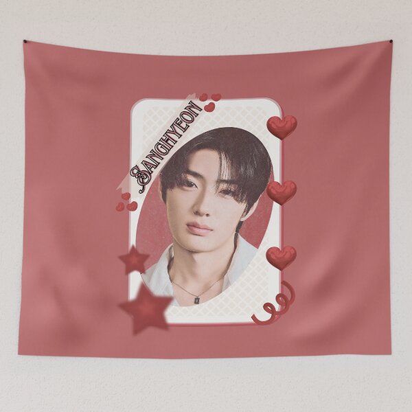 Item preview, ALPHA DRIVE ONE (ALD1) Sanghyeon (상현) (Chung Sang Hyeon) (정상현) Global KPOP Boy Group Card Red Aesthetic Collage Design designed and sold by AJUNICE STUDIO.