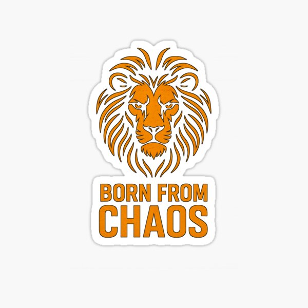 Item preview, Majestic Lion Face /Head | Born From Chaos | Typography | Bold Animal Spirit King Graphic Design designed and sold by EnergyPixel.
