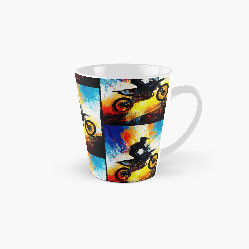 Motocross Rider Art: One Design, On Everything — Tall Mug