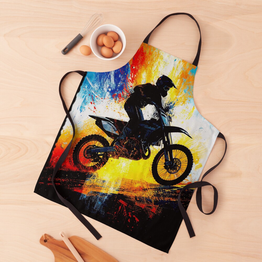 Motocross Rider Art: One Design, On Everything — Apron