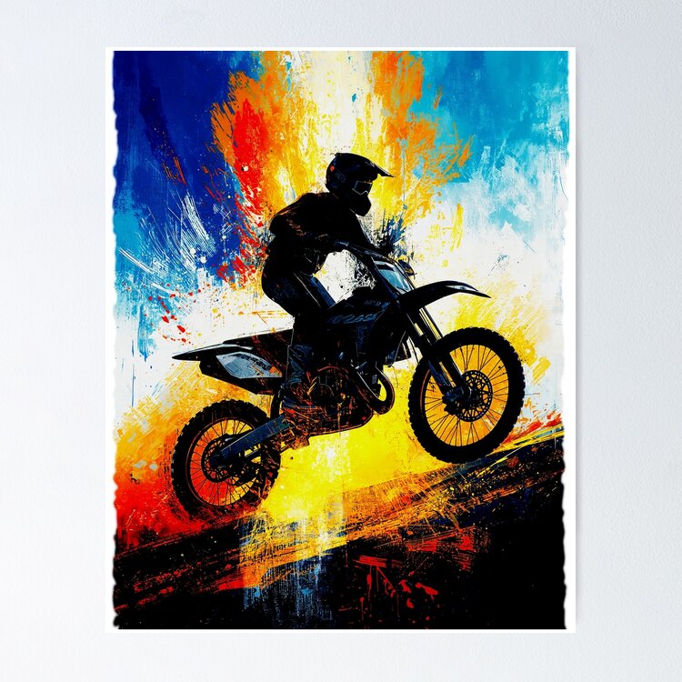 Motocross Rider Art: One Design, On Everything — Poster