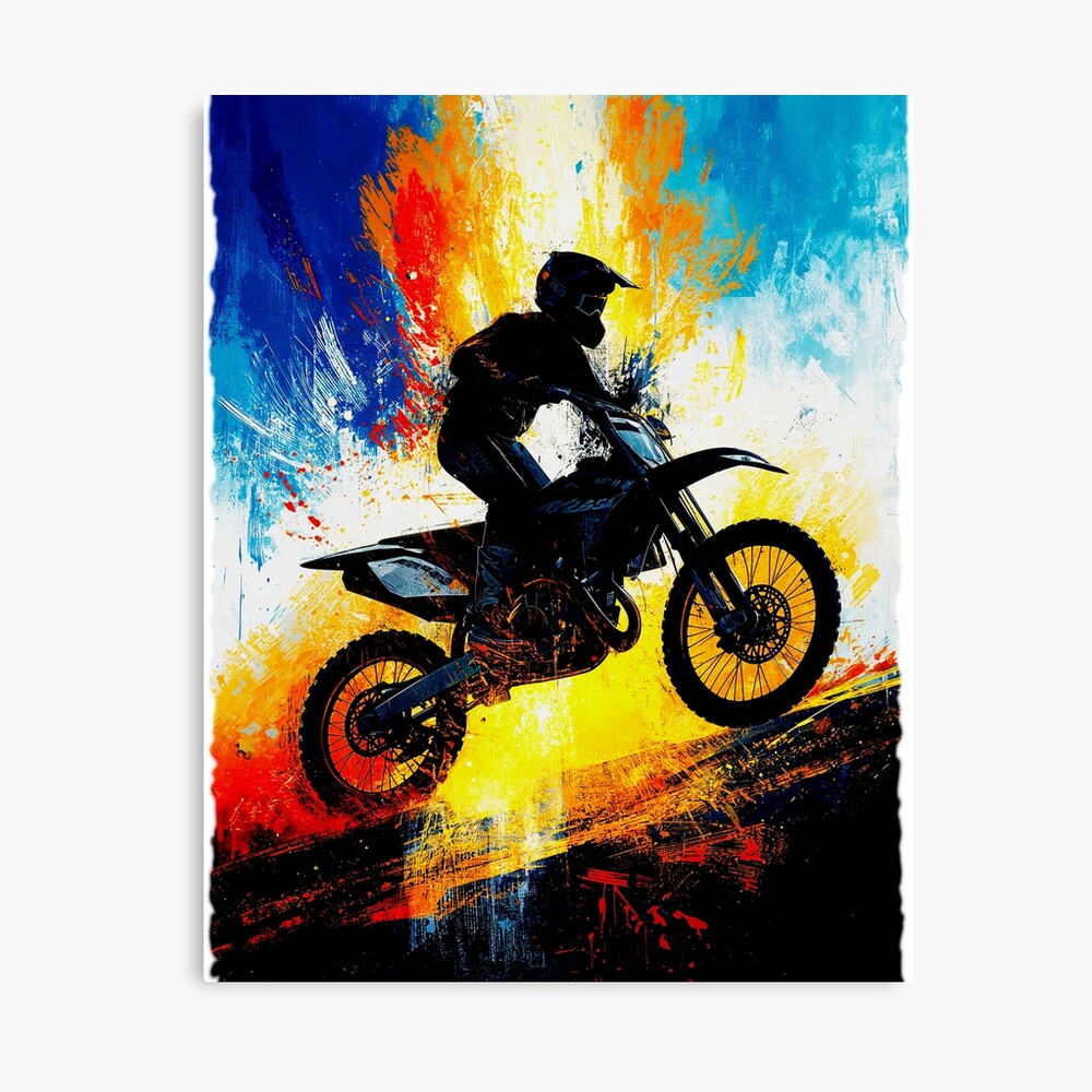 Motocross Rider Art: One Design, On Everything — Canvas Print