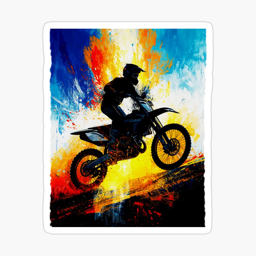Motocross Rider Art: One Design, On Everything — Sticker