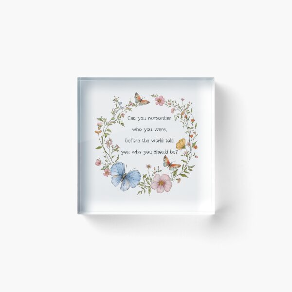 Item preview, Can you remember who you were, before the world told you who you should be? - Charles Bukowski poetic introspective quote designed and sold by KatelynMitalski.