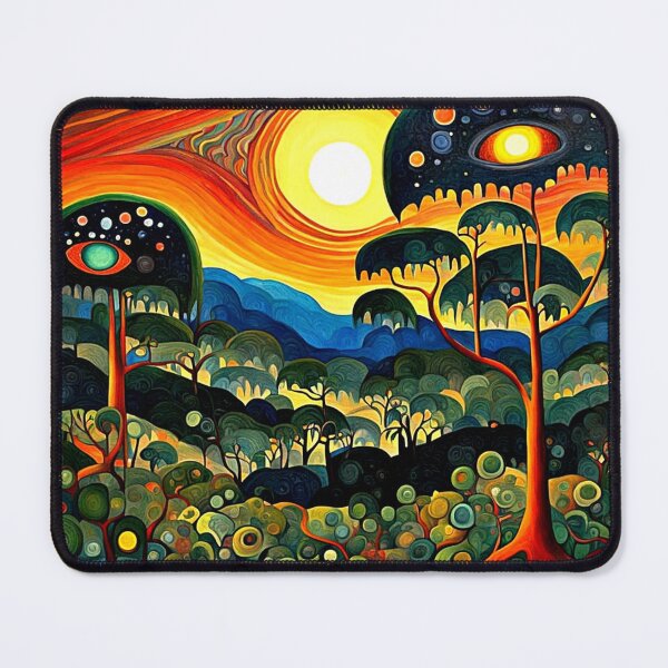 Item preview, Sunset over forest landscape designed and sold by George Hutton Hunter.