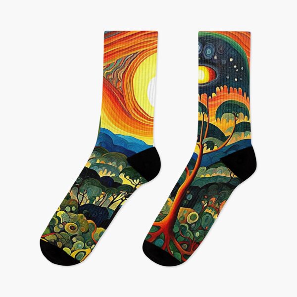 Item preview, Sunset over forest landscape designed and sold by George Hutton Hunter.