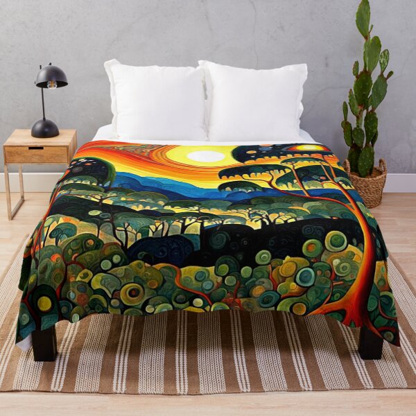 Item preview, Sunset over forest landscape designed and sold by George Hutton Hunter.