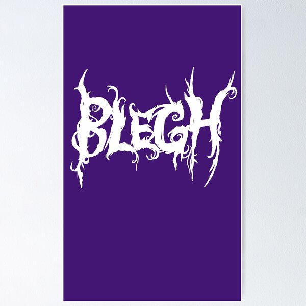 Item preview, White Blegh on Dark Purple designed and sold by Gothica-rose.