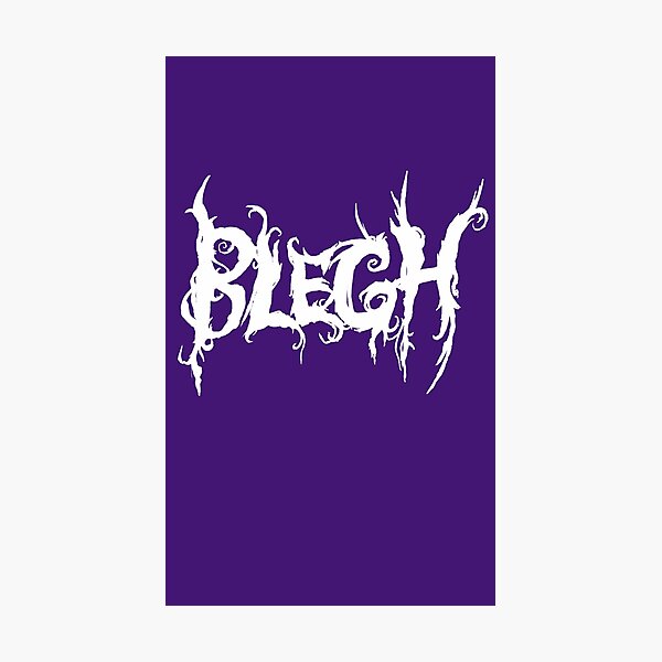 Item preview, White Blegh on Dark Purple designed and sold by Gothica-rose.