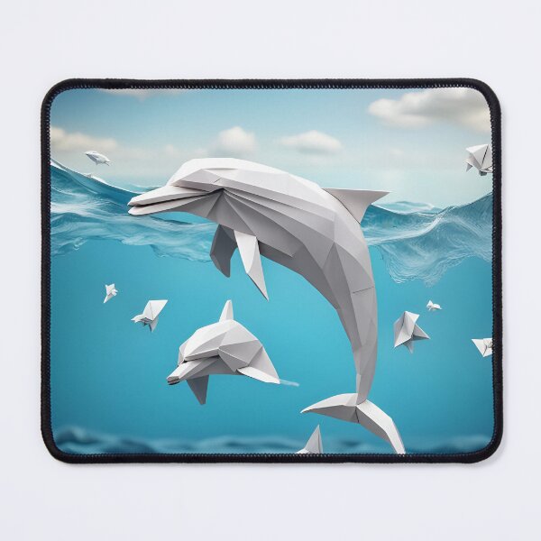Item preview, Origami Art - Aquatic Ballet: Dolphins Leaping in the Ocean Symphony designed and sold by ArtfulFolds.