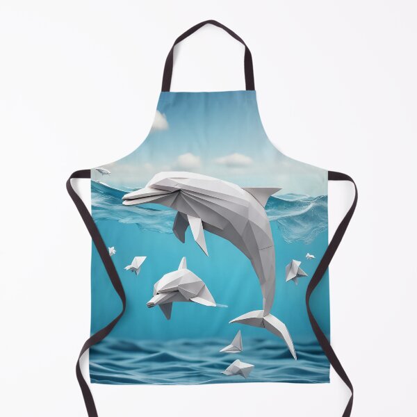 Item preview, Origami Art - Aquatic Ballet: Dolphins Leaping in the Ocean Symphony designed and sold by ArtfulFolds.