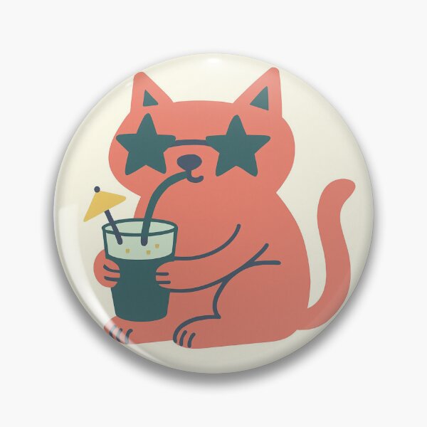 Item preview, Cool Cat Drinking Juice designed and sold by OhMyNonu.