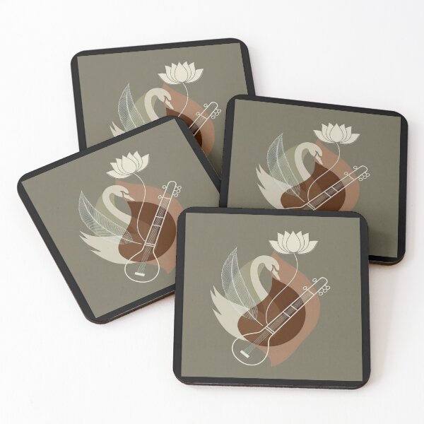 Item preview, Beautiful Drawing of Goddess Saraswati and Her Symbols designed and sold by NivyasArtistry.