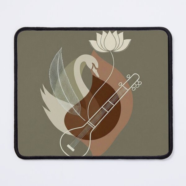 Item preview, Beautiful Drawing of Goddess Saraswati and Her Symbols designed and sold by NivyasArtistry.