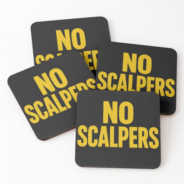 Item preview, No Scalpers Bold Yellow Typography Poster designed and sold by Top Tier Clothes.
