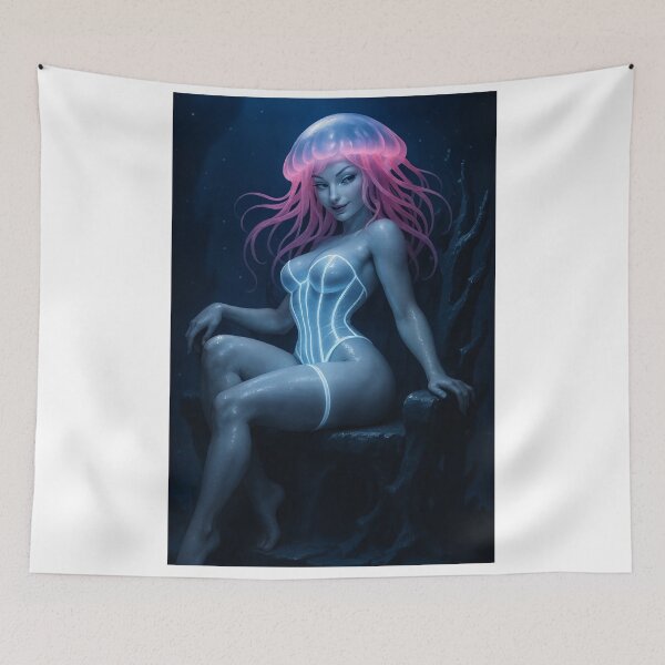 Item preview, Jellyfish monster girl for jellyfish day designed and sold by CathryneDelamort.
