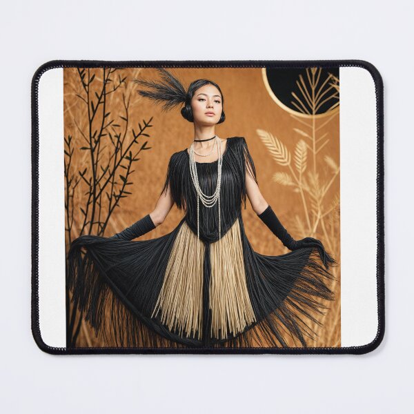 Item preview, Gatsby Glamour: 1920s Flapper Elegance in Art Deco Gold designed and sold by ForeverPrintsOK.