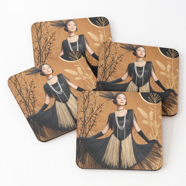 Item preview, Gatsby Glamour: 1920s Flapper Elegance in Art Deco Gold designed and sold by ForeverPrintsOK.