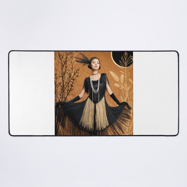 Item preview, Gatsby Glamour: 1920s Flapper Elegance in Art Deco Gold designed and sold by ForeverPrintsOK.