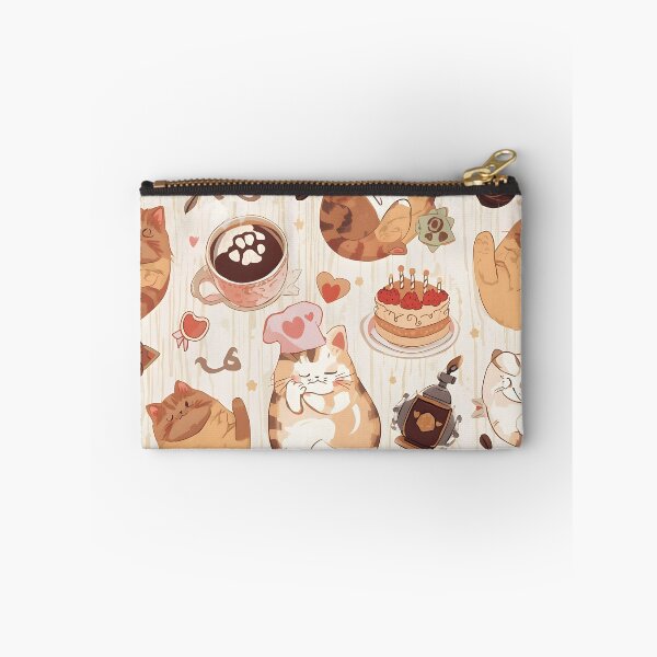 Item preview, Adorable Kawaii Cat Cafe Seamless Pattern with Coffee and Cakes designed and sold by MoonlitDoodles1.