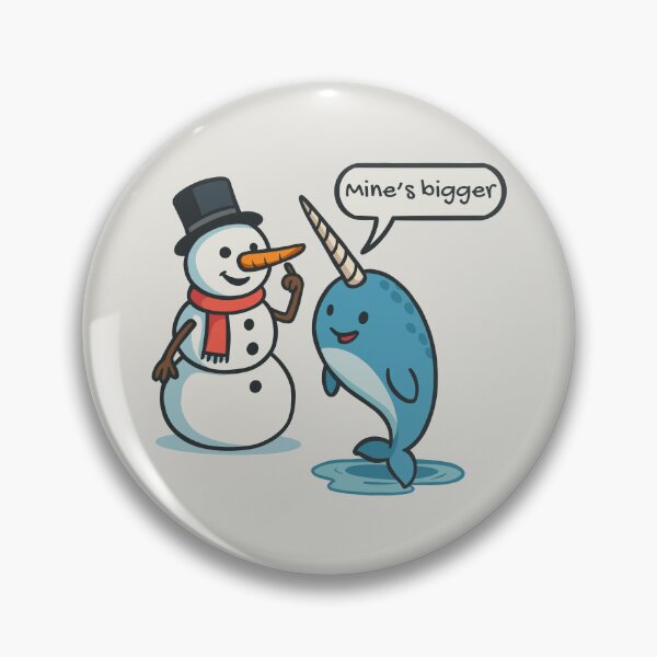 Item preview, Snowman and Narwhal Comparing Horns designed and sold by Ghost on Toast.