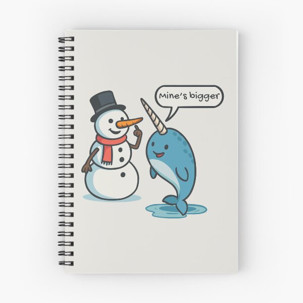 Item preview, Snowman and Narwhal Comparing Horns designed and sold by Ghost on Toast.
